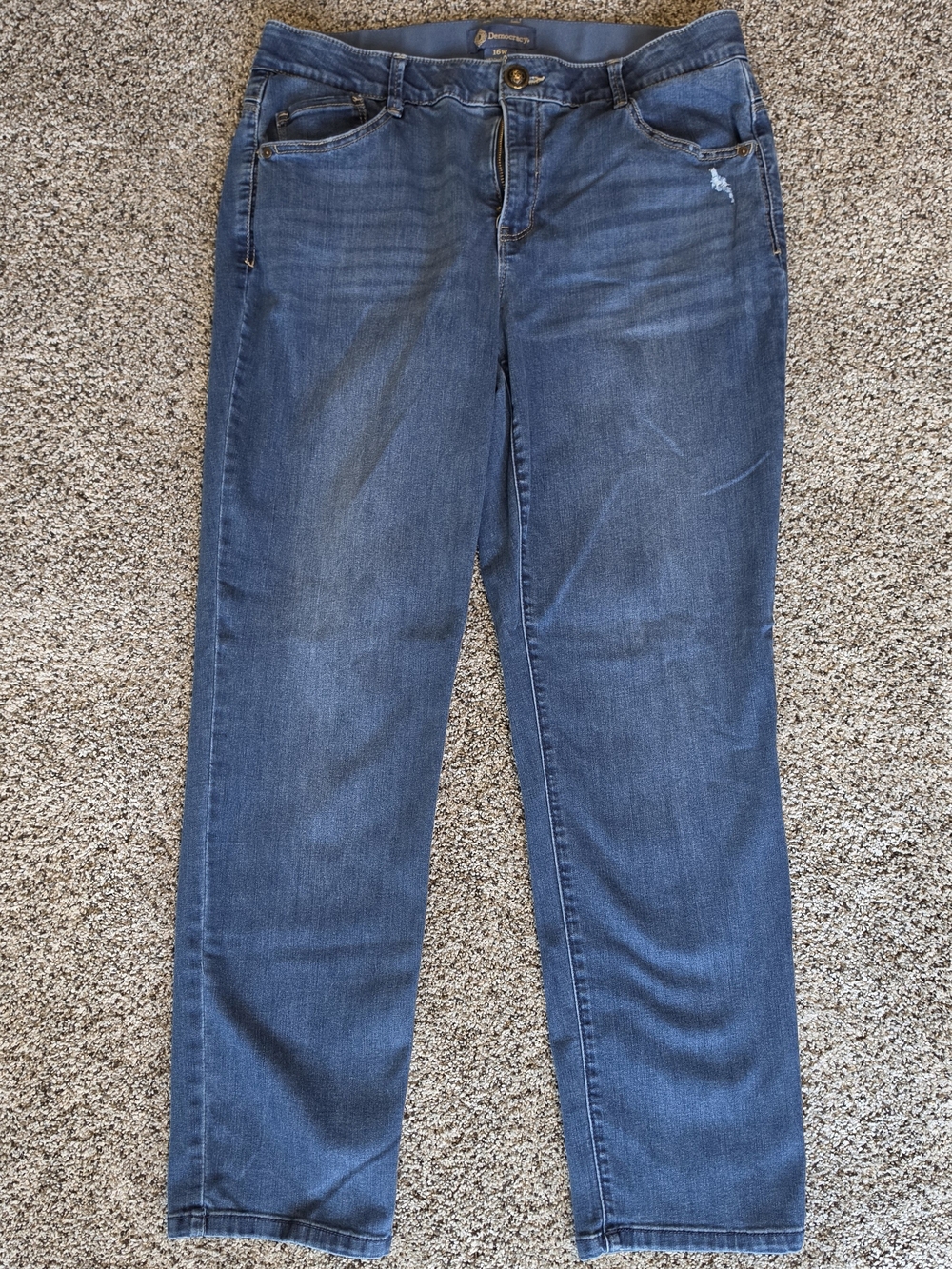 Democracy Women's Straight-Leg Jeans in Medium Blue, 16W